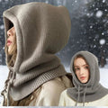 Hendrano™ Cashmere Knit Hooded Balaclava with Built-In Neck Warmer