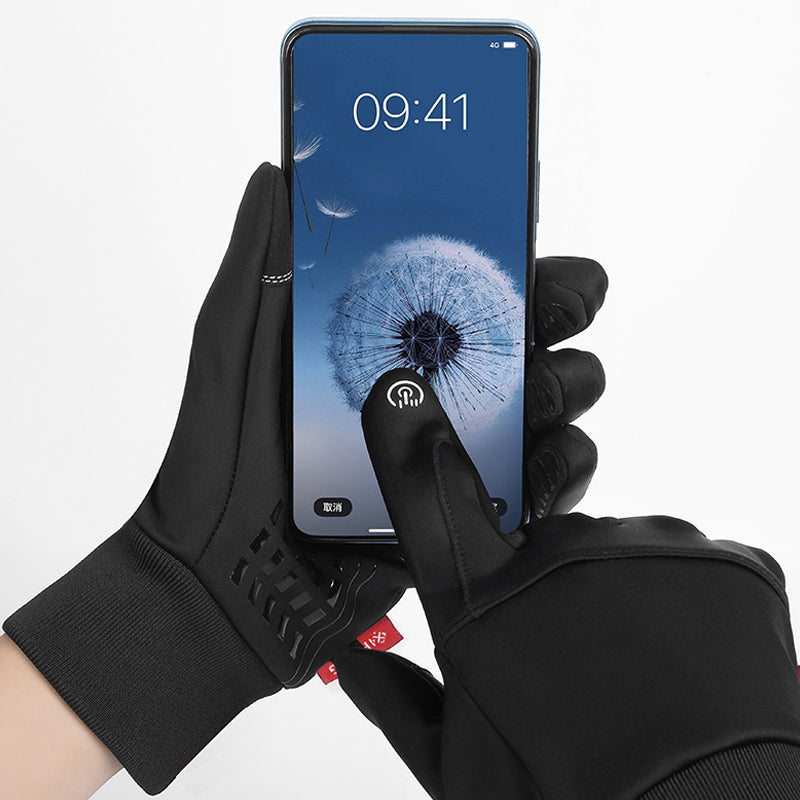 Water-Repellent Fleece-Lined Winter Gloves with Touchscreen