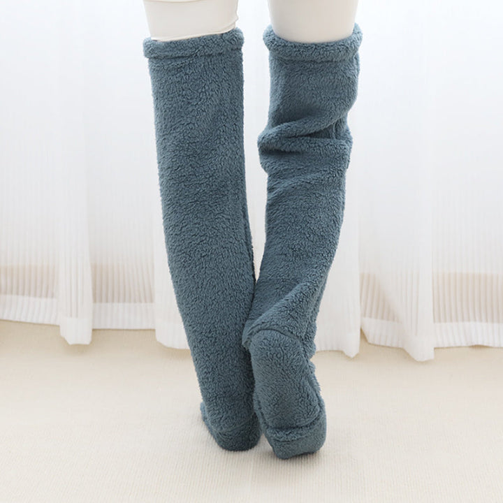 Long Fuzzy Leg Warmer Socks, Open-Toe or Footless