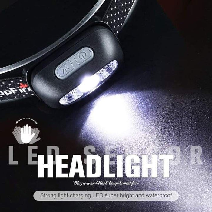 Hendrano™ Rechargeable LED Headlamp with Motion Sensor and SOS Mode
