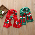 Hendrano™ Kids' Christmas Knit Scarf – Soft Yarn with Reindeer Print