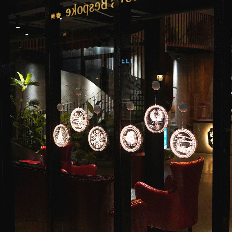 Hendrano™ Acrylic LED Christmas Window Light with Suction Cup