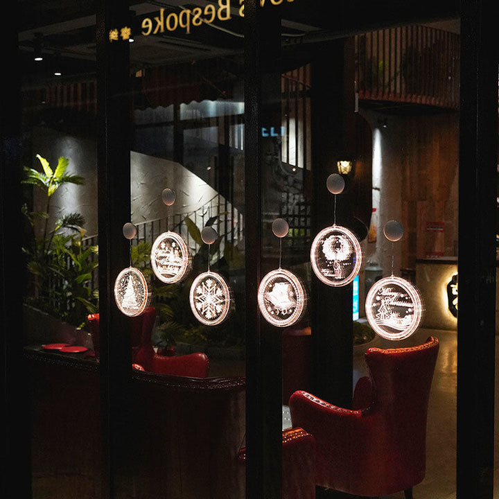 Hendrano™ Acrylic LED Christmas Window Light with Suction Cup