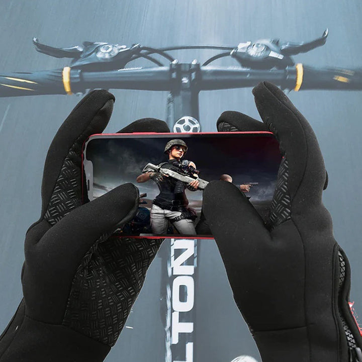 Water-Repellent Fleece-Lined Winter Gloves with Touchscreen