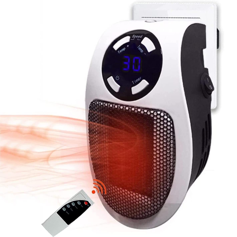 Hendrano™ Plug-In Mini Space Heater with LED Display and Remote