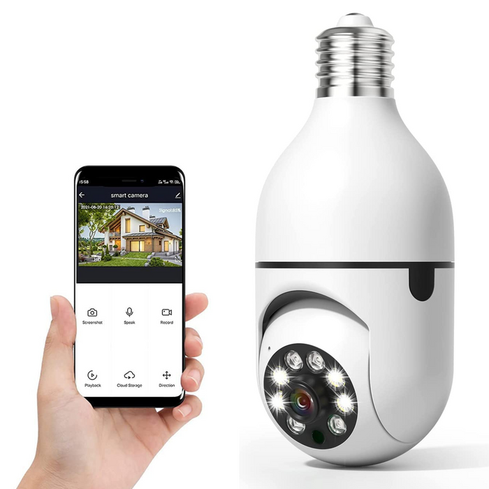 Hendrano™ Light Bulb Security Camera with 360° View and Night Vision