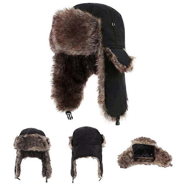 Hendrano™ Faux Fur Aviator Hat with Earflaps for Bitter Cold Days