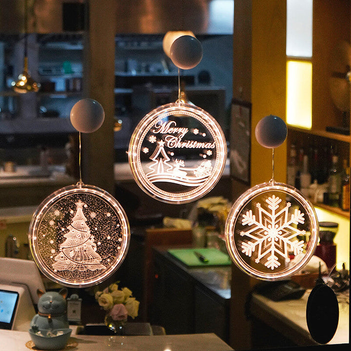Hendrano™ Acrylic LED Christmas Window Light with Suction Cup