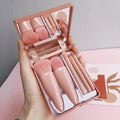 Hendrano™ Mini Makeup Brush Set with Mirror in a Compact Case