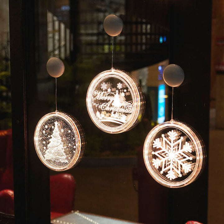 Hendrano™ Acrylic LED Christmas Window Light with Suction Cup