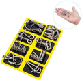 Hendrano™ 8-Piece Metal Puzzle Ring Set – Brain Teasers for Kids and Adults