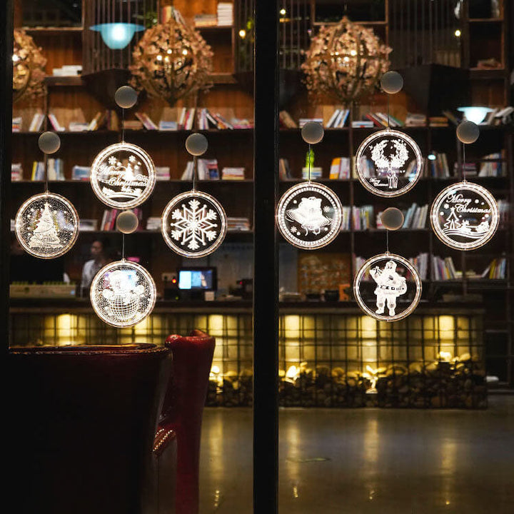 Hendrano™ Acrylic LED Christmas Window Light with Suction Cup