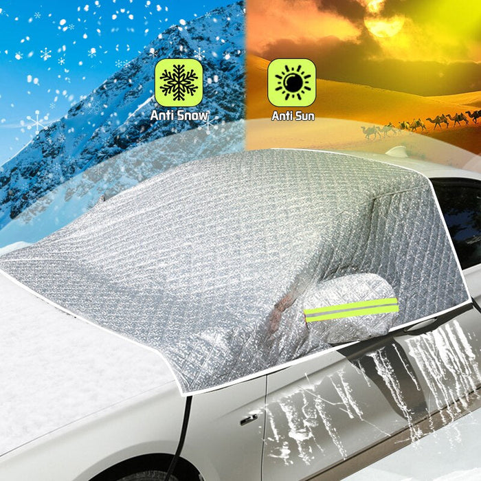 Hendrano™ Windshield Snow Cover with 4-Layer Insulation & Reflective Strip
