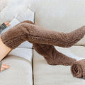 Hendrano™ Fuzzy Over-the-Knee Socks with Open Sole Option