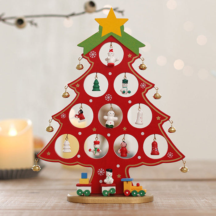 Hendrano™ DIY Wooden Mini Christmas Tree Kit – Tool-Free Tabletop Decor