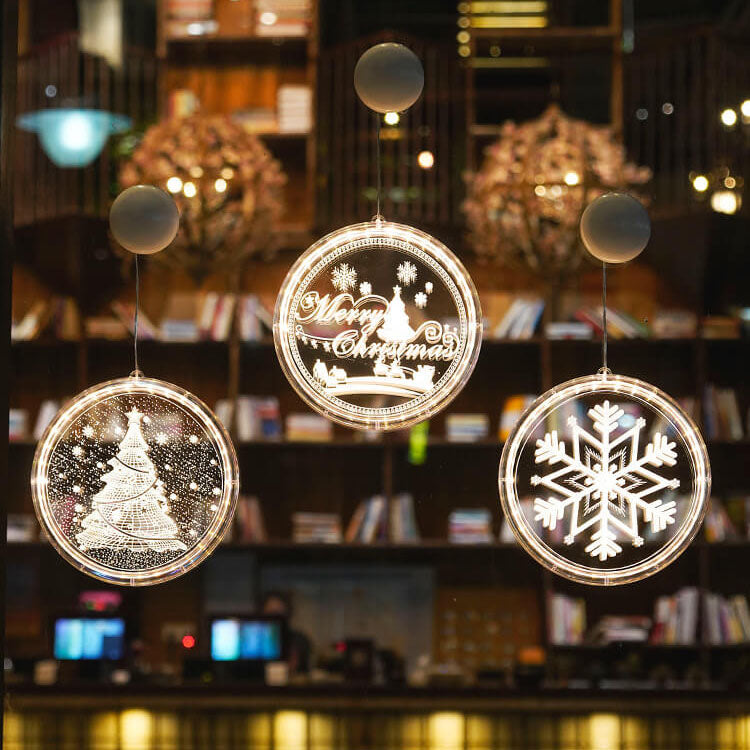 Hendrano™ Acrylic LED Christmas Window Light with Suction Cup