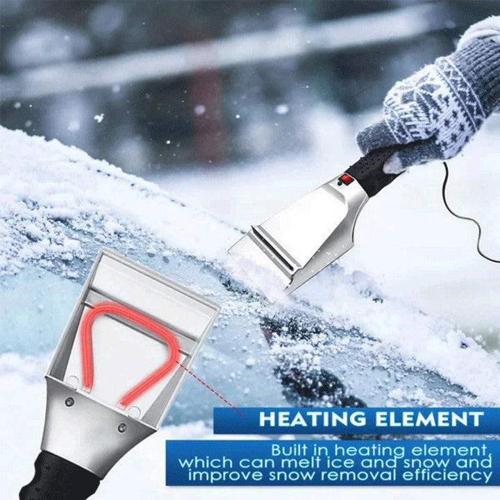 Hendrano™ 12V Heated Ice Scraper for Faster Windshield Clearing
