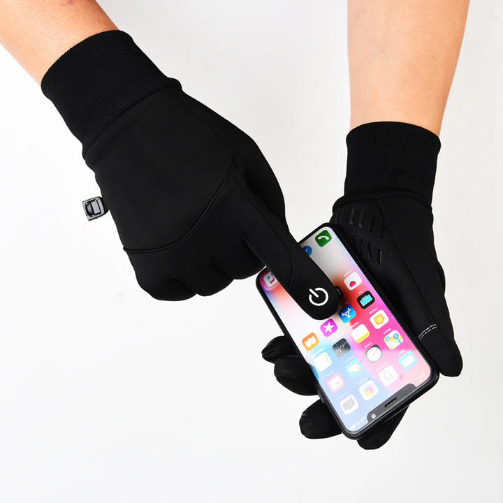 Water-Repellent Fleece-Lined Winter Gloves with Touchscreen