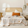 Hendrano™ Cotton Mandala Throw Blanket with a Boho Pattern for Couch & Bed