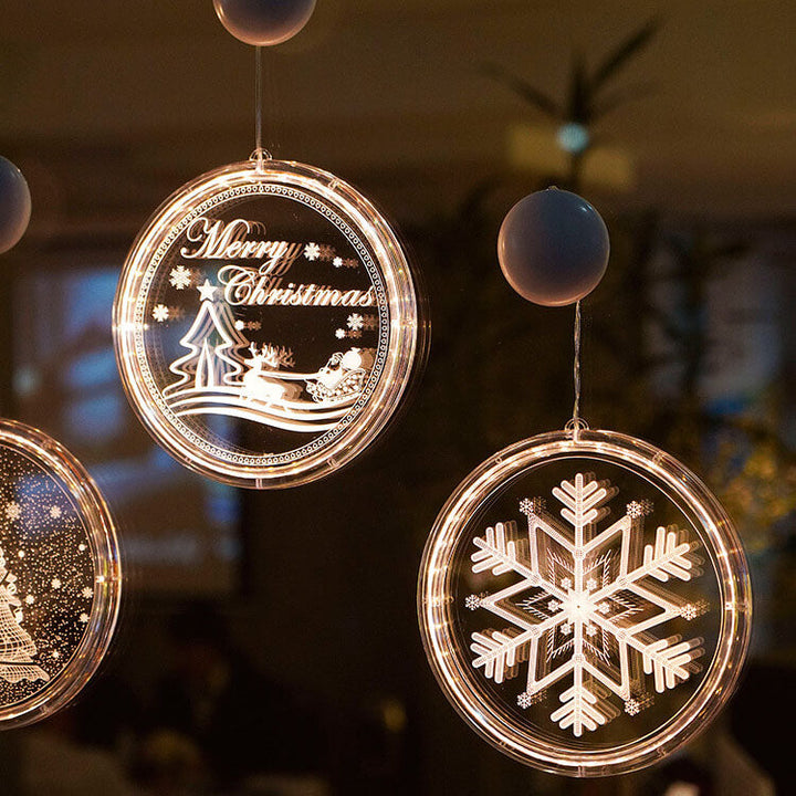 Hendrano™ Acrylic LED Christmas Window Light with Suction Cup
