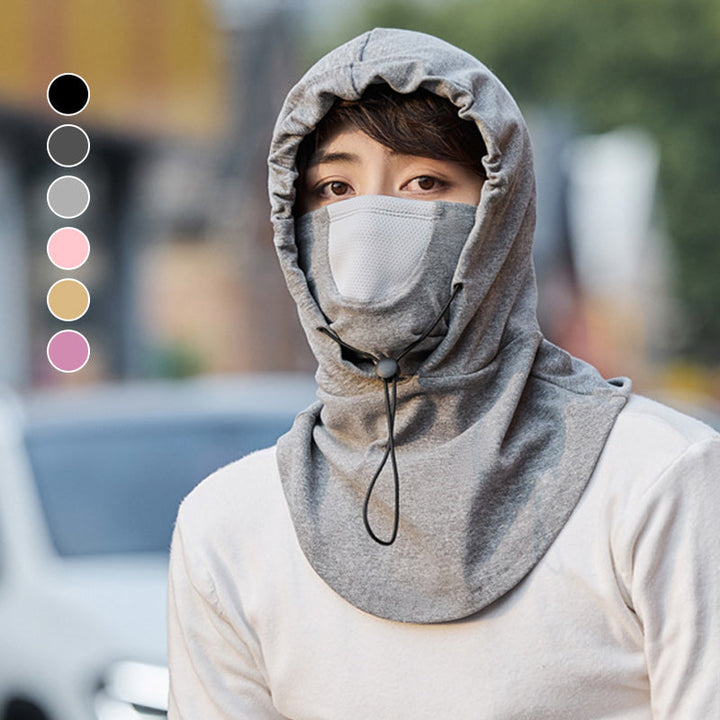 Hendrano™ Hooded Cycling Face Mask with Built-In Neck Warmer