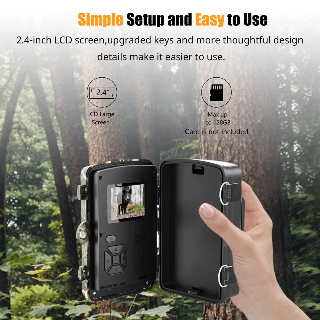 16MP Trail Camera with 1080p Video and Infrared Night Vision