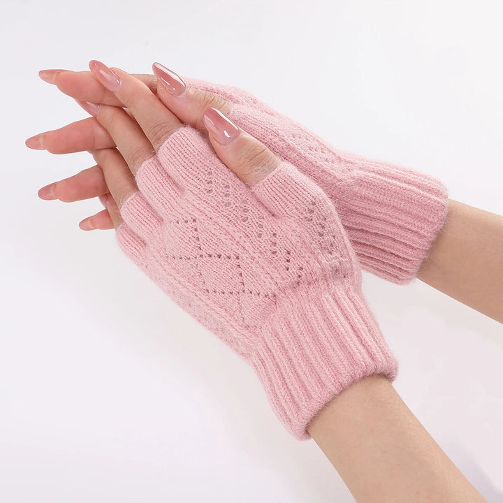 Hendrano™ Soft Knit Fingerless Gloves for Typing and Texting in the Cold