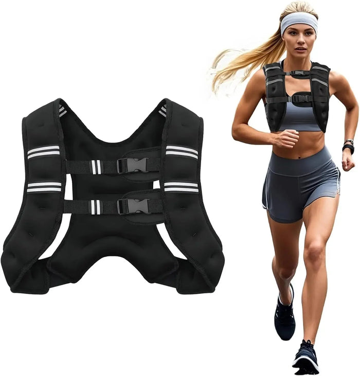 Hendrano™ Adjustable Weighted Vest with Reflective Stripes and Iron Sand