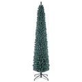 Tall slim frosted pencil Christmas tree