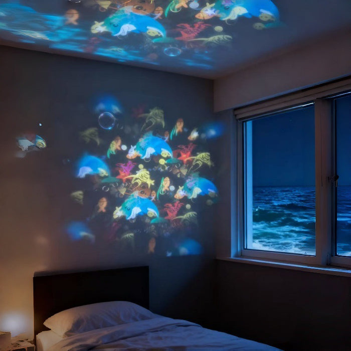 Hendrano Rotating Christmas Projector Night Light, Rechargeable