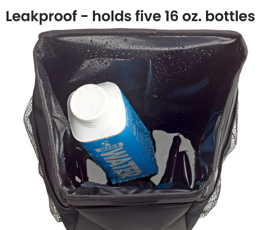 Leakproof Car Trash Can with Lid and Storage Pockets