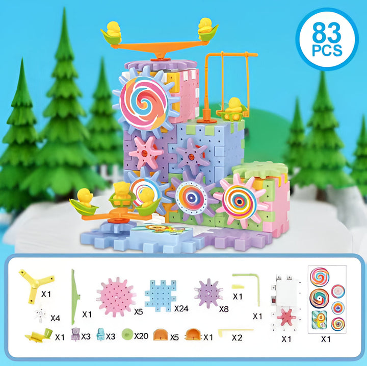 Motorized Gear Building Blocks Set for Curious Young Builders