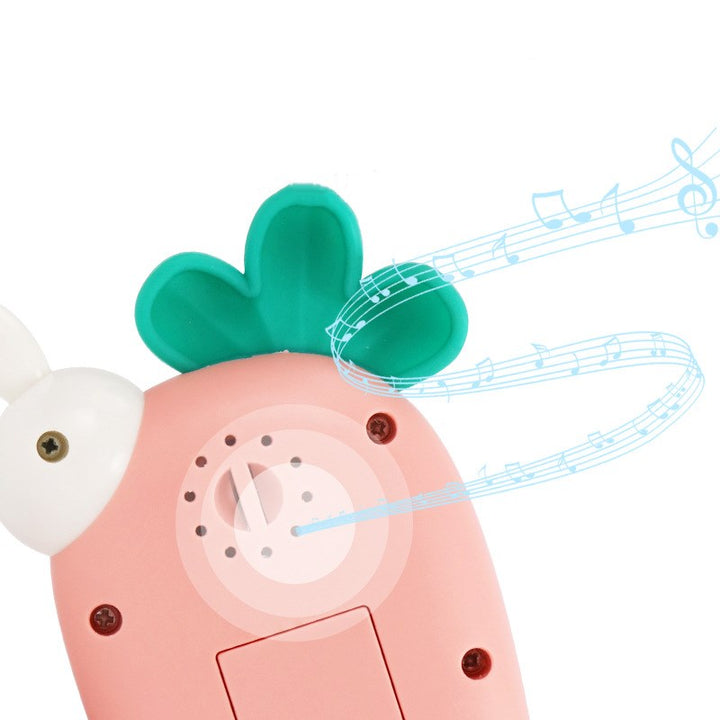 Orange carrot-shaped baby toy phone