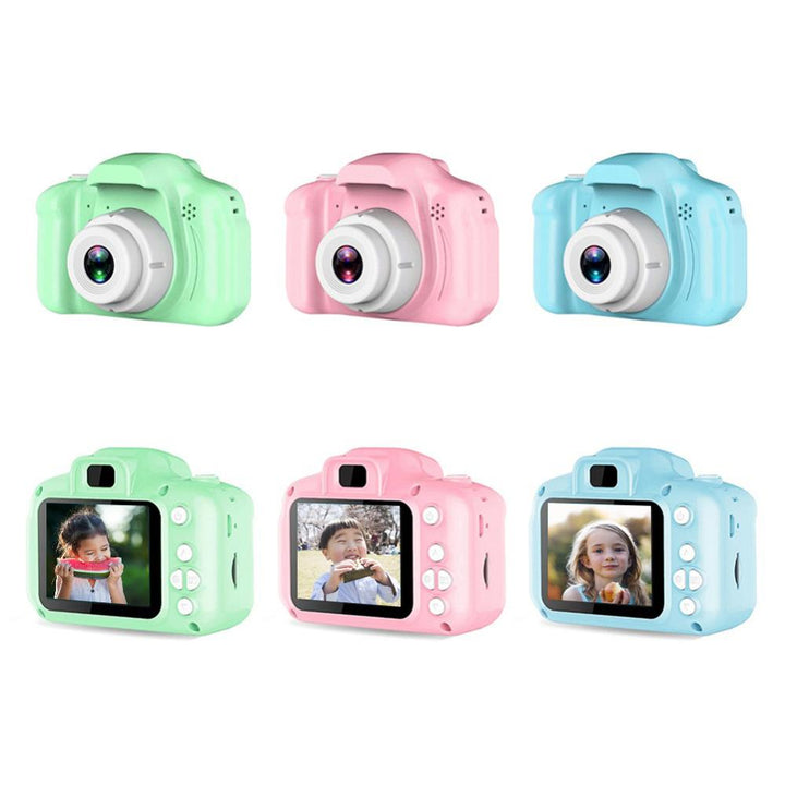 Small blue kids digital camera