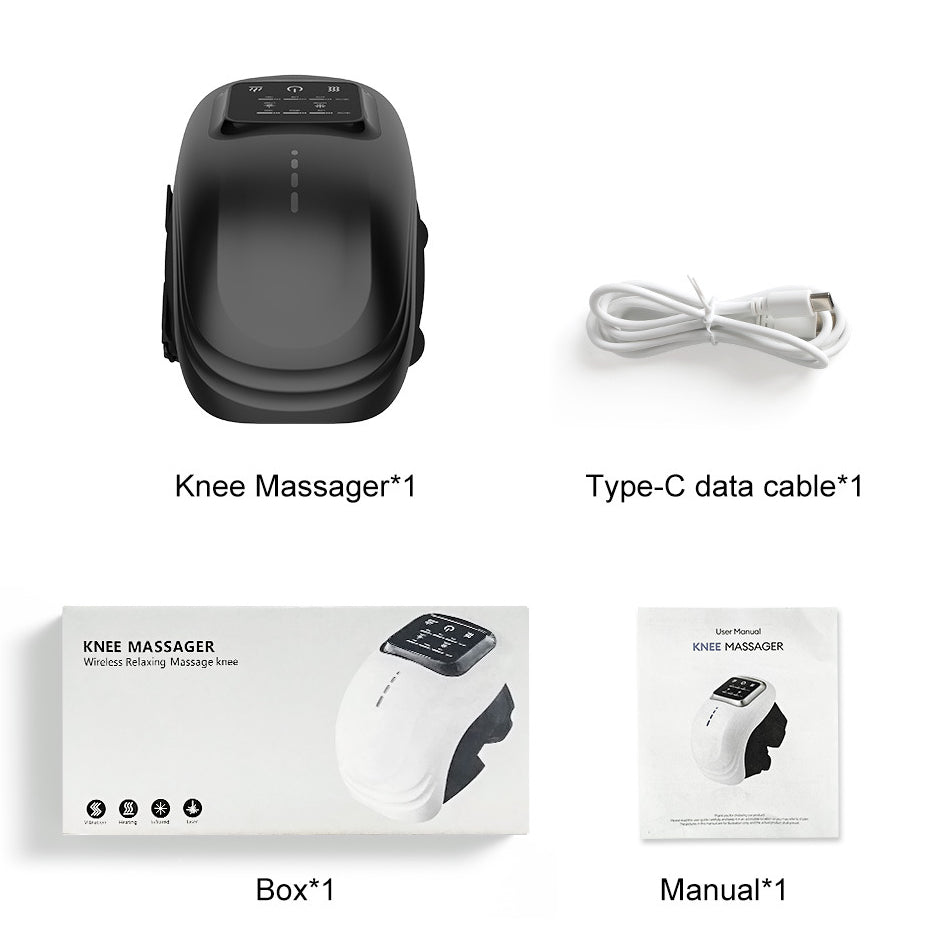 Rechargeable Heated Knee Massager with Kneading and Vibration