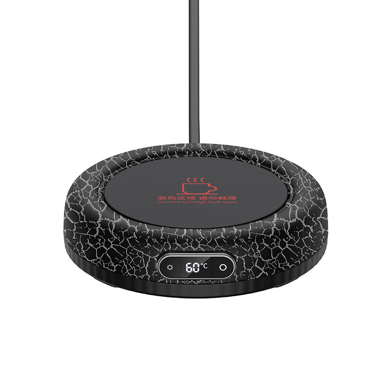 Black volcano mug warmer with colored light