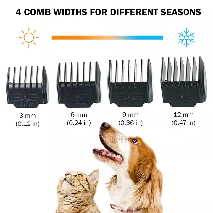 Low-Noise Rechargeable Dog and Cat Clippers Grooming Kit