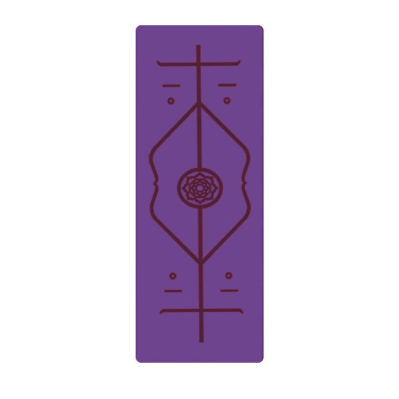 TPE yoga mat with alignment lines