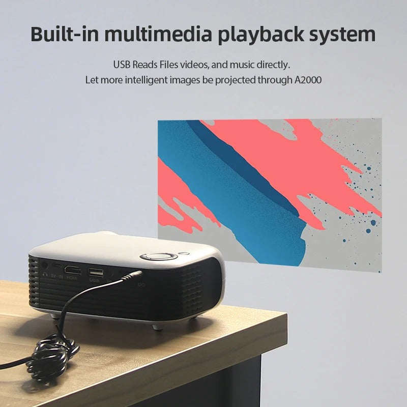 Mini Pocket LED Projector with HDMI and Built-In Speaker