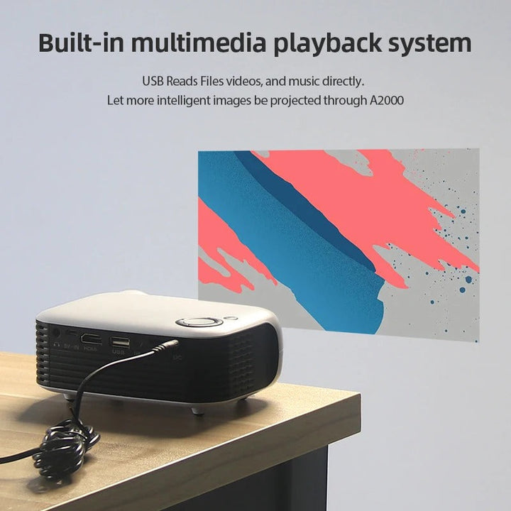 Mini Pocket LED Projector with HDMI and Built-In Speaker
