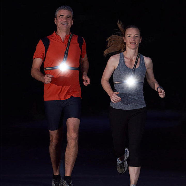 Hendrano™ Running Chest Light with Adjustable Beam and Rear Safety Light