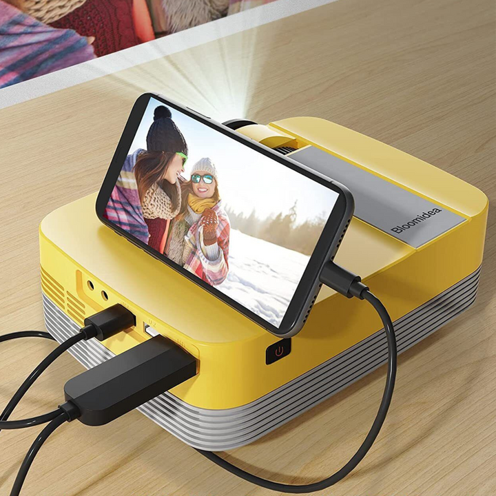Mini HD Projector with Tripod and Built-In Speakers