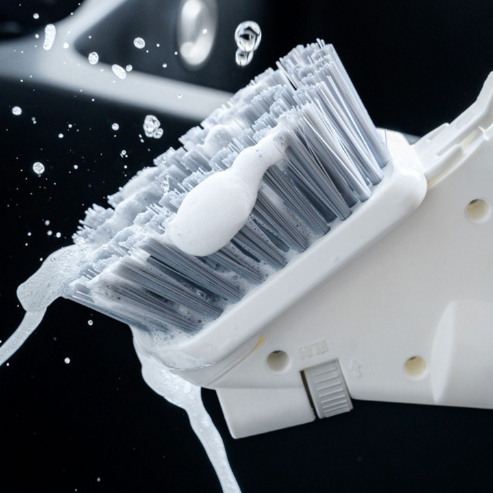 4-in-1 Bathroom Floor and Wall Scrub Brush with Extendable Handle