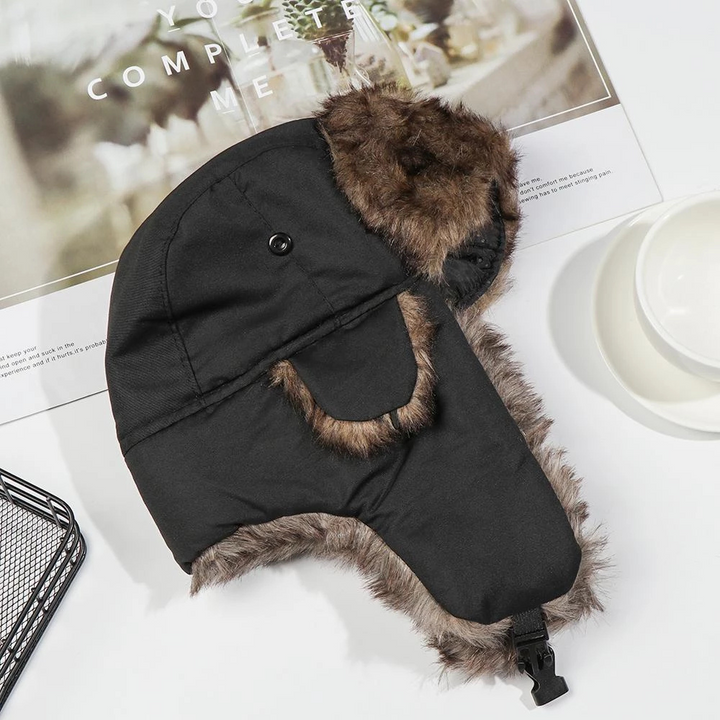Hendrano™ Faux Fur Aviator Hat with Earflaps for Bitter Cold Days