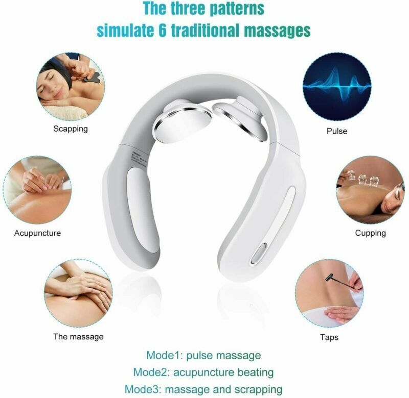 Hendrano™ Cordless Pulse Neck Massager with Heat, 15 Intensities
