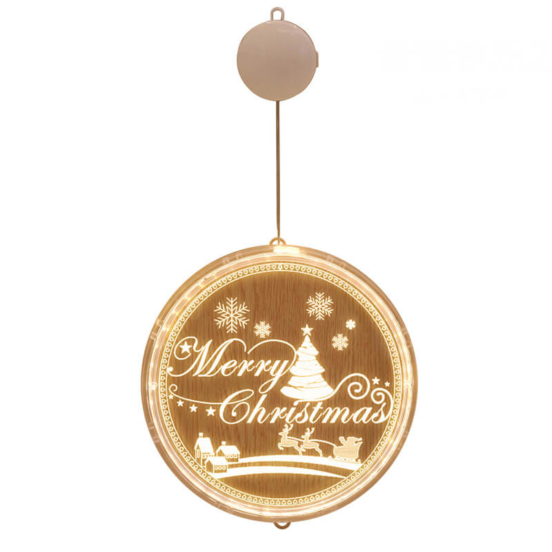 Hendrano™ Acrylic LED Christmas Window Light with Suction Cup