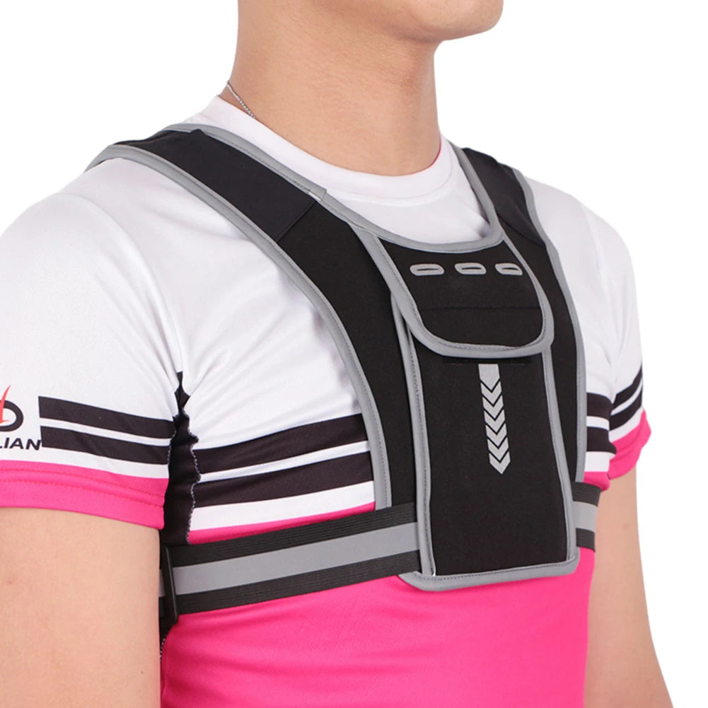 Hendrano™ Reflective Running Vest Chest Bag with Large Phone Pocket
