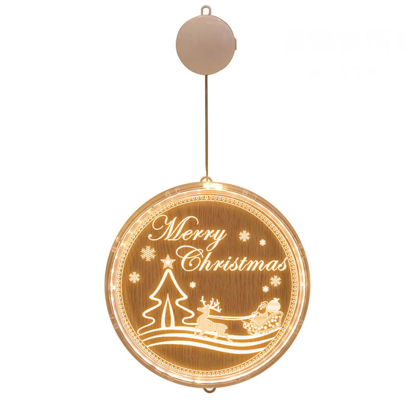 Hendrano™ Acrylic LED Christmas Window Light with Suction Cup