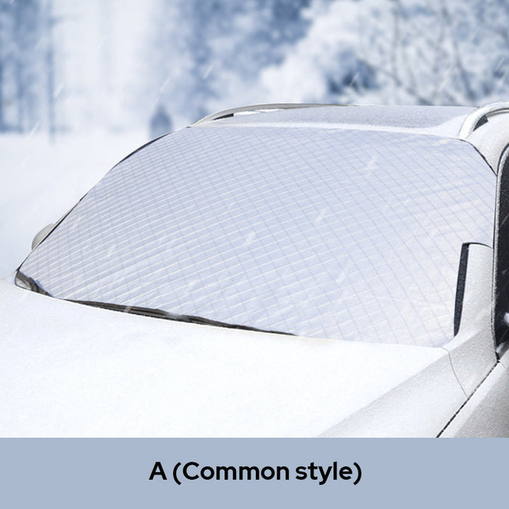 Magnetic 4-Season Windshield Cover with Reflective Mirror Covers