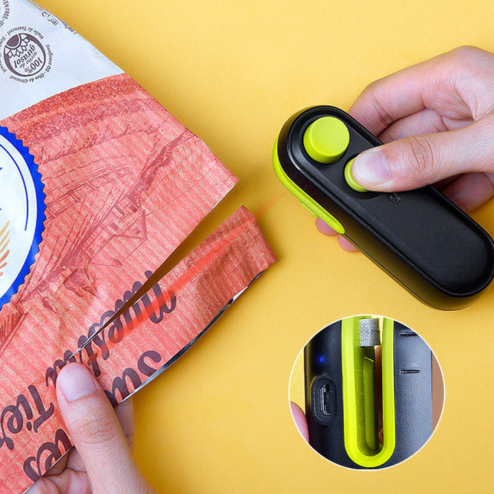 Rechargeable Mini Bag Heat Sealer with Built-In Cutter